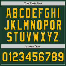 Load image into Gallery viewer, Custom Green Gold Authentic Baseball Jersey
