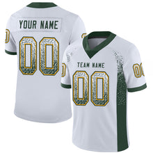 Load image into Gallery viewer, Custom White Green-Gold Drift Fashion Football Jersey
