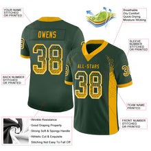 Load image into Gallery viewer, Custom Green Gold-White Drift Fashion Football Jersey
