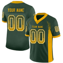 Load image into Gallery viewer, Custom Green Gold-White Drift Fashion Football Jersey

