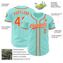Load image into Gallery viewer, Custom Ice Blue Orange-White Authentic Baseball Jersey

