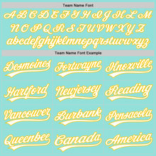 Load image into Gallery viewer, Custom Ice Blue White-Yellow Authentic Baseball Jersey

