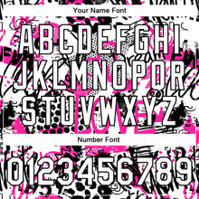 Load image into Gallery viewer, Custom Graffiti Pattern White-Black Scratch 3D Bomber Full-Snap Varsity Letterman Jacket
