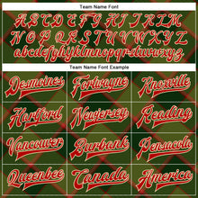 Load image into Gallery viewer, Custom Green Red-Cream Check Board 3D Pattern Design Bomber Full-Snap Varsity Letterman Jacket
