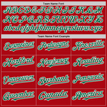 Load image into Gallery viewer, Custom Red Kelly Green-White Bomber Full-Snap Varsity Letterman Two Tone Hoodie Jacket
