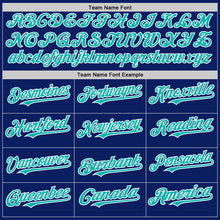 Load image into Gallery viewer, Custom Royal Aqua-White Bomber Full-Snap Varsity Letterman Hoodie Jacket
