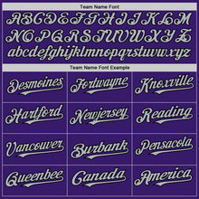 Load image into Gallery viewer, Custom Purple Gray-Black Bomber Full-Snap Varsity Letterman Two Tone Hoodie Jacket
