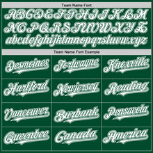 Load image into Gallery viewer, Custom Kelly Green White Bomber Full-Snap Varsity Letterman Hoodie Jacket
