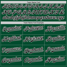Load image into Gallery viewer, Custom Kelly Green Black-White Bomber Full-Snap Varsity Letterman Two Tone Hoodie Jacket

