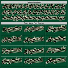 Load image into Gallery viewer, Custom Kelly Green Black-Cream Bomber Full-Snap Varsity Letterman Two Tone Hoodie Jacket
