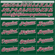 Load image into Gallery viewer, Custom Kelly Green Crimson-White Bomber Full-Snap Varsity Letterman Two Tone Hoodie Jacket
