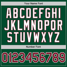 Load image into Gallery viewer, Custom Kelly Green Crimson-White Bomber Full-Snap Varsity Letterman Two Tone Hoodie Jacket

