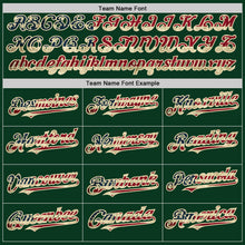 Load image into Gallery viewer, Custom Green Vintage USA Flag-Cream Bomber Full-Snap Varsity Letterman Hoodie Jacket
