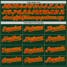 Load image into Gallery viewer, Custom Green Red-Gold Bomber Full-Snap Varsity Letterman Hoodie Jacket
