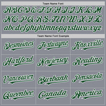 Load image into Gallery viewer, Custom Gray Green-White Bomber Full-Snap Varsity Letterman Two Tone Hoodie Jacket

