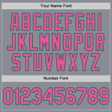 Load image into Gallery viewer, Custom Gray Pink-Kelly Green Bomber Full-Snap Varsity Letterman Two Tone Hoodie Jacket
