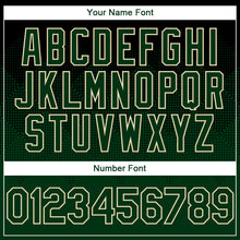 Load image into Gallery viewer, Custom Black Green-Cream Gradient Square Shape 3D Pattern Design Bomber Full-Snap Varsity Letterman Hoodie Jacket
