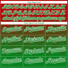 Load image into Gallery viewer, Custom Red Grass Green-White Gradient Square Shape 3D Pattern Design Bomber Full-Snap Varsity Letterman Hoodie Jacket
