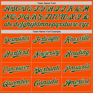 Custom Orange Green-Cream Bomber Full-Snap Varsity Letterman Two Tone Hoodie Jacket