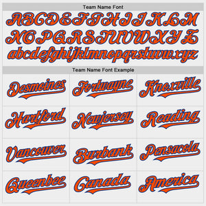 Custom White Orange-Royal Bomber Full-Snap Varsity Letterman Two Tone Hoodie Jacket