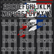 Load image into Gallery viewer, Custom Black Gray-White Dominican Republic Flag 3D Bomber Full-Snap Varsity Letterman Hoodie Jacket
