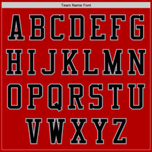 Load image into Gallery viewer, Custom Red Black-Gray Bomber Varsity Letterman Two Tone Zipper Jacket
