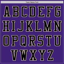 Load image into Gallery viewer, Custom Purple Black-Cream Bomber Varsity Letterman Zipper Jacket
