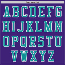 Load image into Gallery viewer, Custom Purple Teal-White Bomber Varsity Letterman Zipper Jacket
