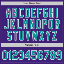 Load image into Gallery viewer, Custom Purple Teal-White Bomber Varsity Letterman Zipper Jacket

