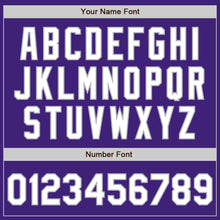 Load image into Gallery viewer, Custom Purple White-Gray Bomber Varsity Letterman Zipper Jacket
