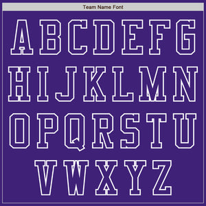 Custom Purple White Bomber Varsity Letterman Zipper Jacket