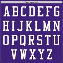 Load image into Gallery viewer, Custom Purple White Bomber Varsity Letterman Zipper Jacket

