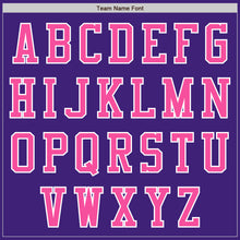 Load image into Gallery viewer, Custom Purple Pink-White Bomber Varsity Letterman Zipper Jacket
