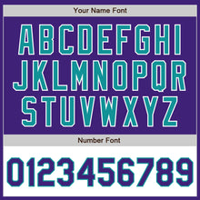 Load image into Gallery viewer, Custom Purple Teal-White Bomber Varsity Letterman Two Tone Zipper Jacket
