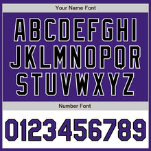 Load image into Gallery viewer, Custom Purple Black-White Bomber Varsity Letterman Two Tone Zipper Jacket

