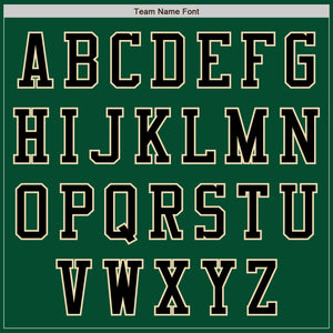 Custom Kelly Green Black-Cream Bomber Varsity Letterman Zipper Jacket