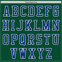 Load image into Gallery viewer, Custom Kelly Green Roya-White Bomber Varsity Letterman Zipper Jacket
