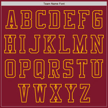 Load image into Gallery viewer, Custom Crimson Gold Bomber Varsity Letterman Zipper Jacket
