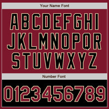 Load image into Gallery viewer, Custom Crimson Black-Cream Bomber Varsity Letterman Two Tone Zipper Jacket
