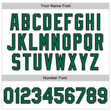 Load image into Gallery viewer, Custom White Kelly Green Black-Cream Bomber Varsity Letterman Zipper Jacket
