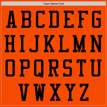 Load image into Gallery viewer, Custom Orange Black Bomber Varsity Letterman Zipper Jacket
