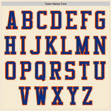 Load image into Gallery viewer, Custom Cream Royal Orange-White Bomber Varsity Letterman Zipper Jacket

