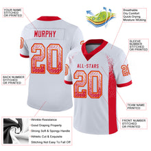 Load image into Gallery viewer, Custom White Scarlet-Gold Drift Fashion Football Jersey
