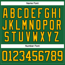 Load image into Gallery viewer, Custom Kelly Green Gold-Black Hockey Lace Neck Jersey
