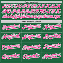 Load image into Gallery viewer, Custom Kelly Green Pink-White Mesh Authentic Throwback Baseball Jersey
