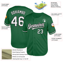 Load image into Gallery viewer, Custom Kelly Green White-Black Mesh Authentic Throwback Baseball Jersey
