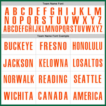 Load image into Gallery viewer, Custom Kelly Green White-Orange Authentic Baseball Jersey
