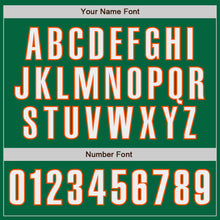 Load image into Gallery viewer, Custom Kelly Green White-Orange Authentic Baseball Jersey
