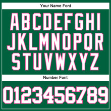 Load image into Gallery viewer, Custom Kelly Green White-Pink Mesh Authentic Throwback Baseball Jersey
