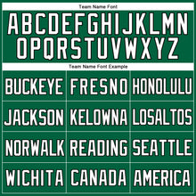 Load image into Gallery viewer, Custom Kelly Green White-Black Mesh Authentic Throwback Baseball Jersey
